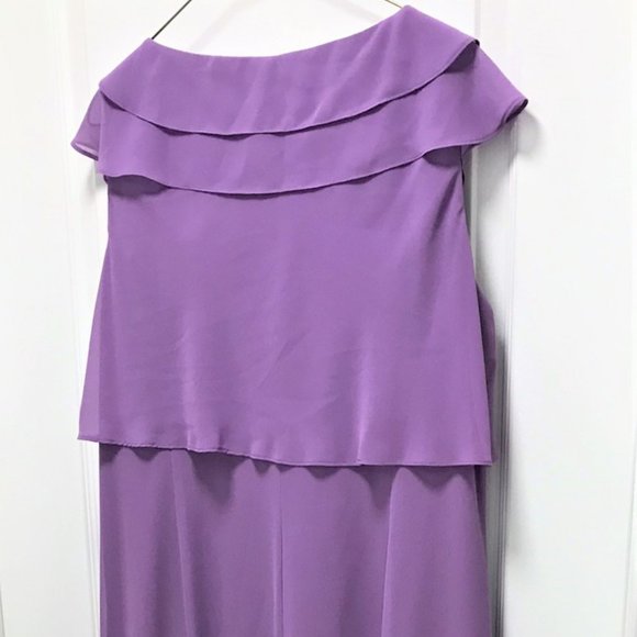 Jacques Vert Purple Dress Size 16 Machine Washable - Picture 6 of 8